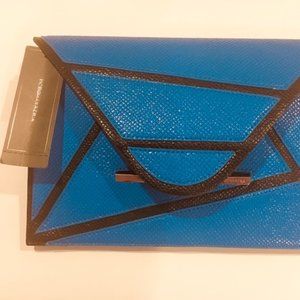 BCBG Blue and Black Clutch
